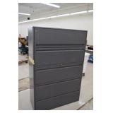 Grey 5 Drawer Lateral File Cabinet 42"X62"