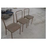3 Foldable Metal Chairs