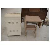 Metal Hamper & Rolling Desk
