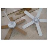2 White Ceiling Fans w/ Globes