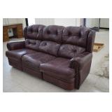 Reclining Vinyl Sofa