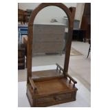 Hanging Wooden Mirror w/ Drawer