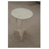 Disstressed Off-White Accent Table