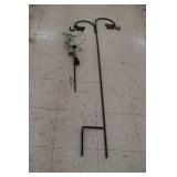 Sheppards Hook & Solar Globe Bird Deco