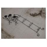 Wrought Iron Plate Holder & Candle Holder