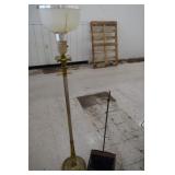 Vintage Lamp & Boot  Scraper w/ Handle