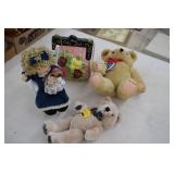 Ceramic Purse / Doll in Rocker / Teddy Bears