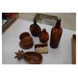 Bottles / Wooden Napkin Holders & Server