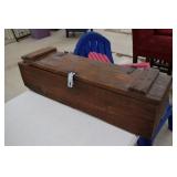 Wooden Lockable Crate w/ Divider