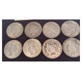 8 1923 CIRCULATED SILVER DOLLARS