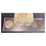 1964 Proof set with a 1958 Penny