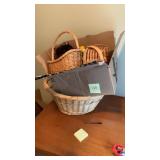 Large basket and multiple smaller baskets contents