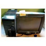 Dell monitor and computer tower