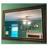 Very nice, beveled gilt-style framed mirror