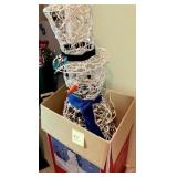 Tall Holiday wire snowman with lights