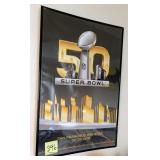 Framed Super Bowl Fifty Poster