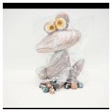 Frog Figurine with Decorative Stones