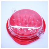 Red Plastic Microwave Splatter Guard