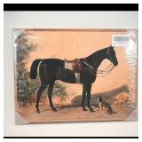 Framed Horse and Dog Art Print