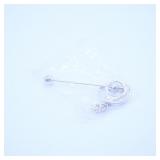 Silver Industrial Barbell with Charm