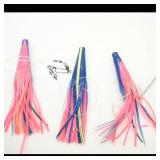 Set of 3 Fishing Lures with Skirts
