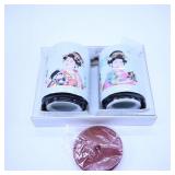 Porcelain Tea Cup Set with Geisha Design
