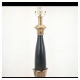 Vintage Black and Brass Table Lamp