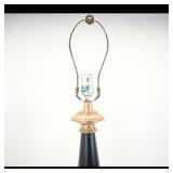 Vintage Black and Brass Table Lamp