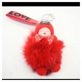 Red Plush Doll Keychain
