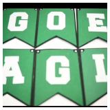 Football Banner with 'GO EAGLES' Message