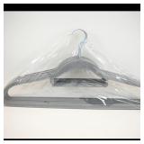 Set of 10 Gray Velvet Clothes Hangers