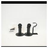Black Curtain Rod Brackets and Rod Set