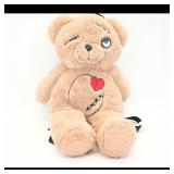 Plush Teddy Bear with Heart Patch