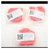 Red Fake Flower Leaves Set of 3