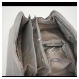 Quilted Gray Cosmetic Bag