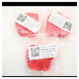 Red Fake Flower Leaves Set of 3
