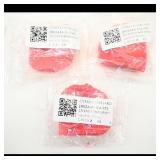 Set of 3 Red Fake Flower Leaves