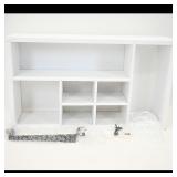 White Wooden Wall Shelf Unit