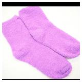 Set of 2 Purple Fuzzy Socks