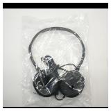 Set of 10 Black Wired Headphones