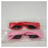 Red and Pink Sunglasses Set