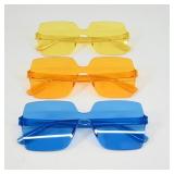 Set of 3 Colored Sunglasses