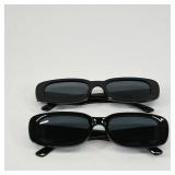 Pair of Black Rectangular Sunglasses