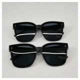Black Square Sunglasses Set