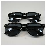Black Wayfarer Style Sunglasses Set