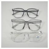 Set of 3 Clear Frame Eyeglasses