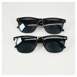 Black Wayfarer Style Sunglasses Set