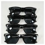 Set of 4 Black Wayfarer Sunglasses