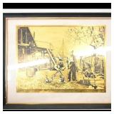 Lionel Barrymore Gold Foil Etching Print "Point...