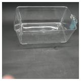 Clear Plastic Storage Bin with Handle